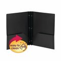 Smead Two Pocket File Folder, Black, PK25 87725